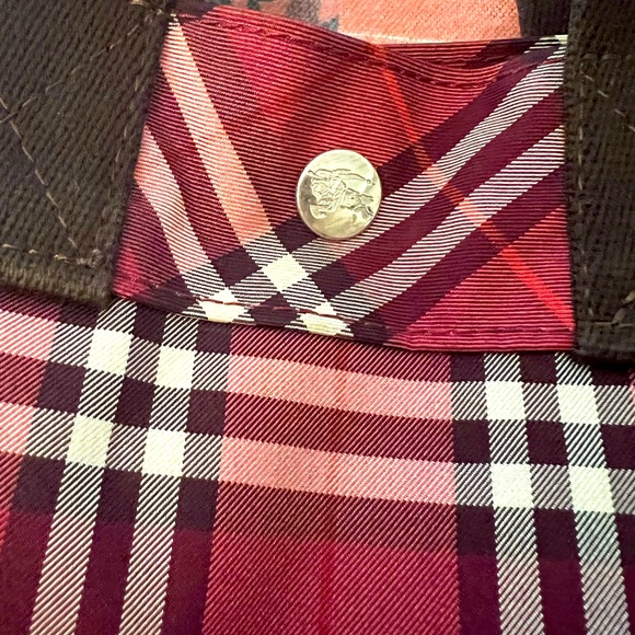 BURBERRY BLUE LABEL Check Nylon Red & Black - Picture 2 of 8